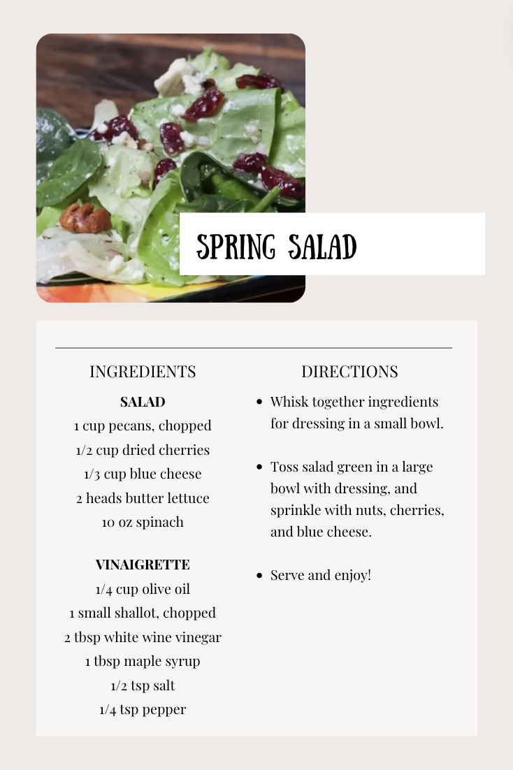 spring salad recipe